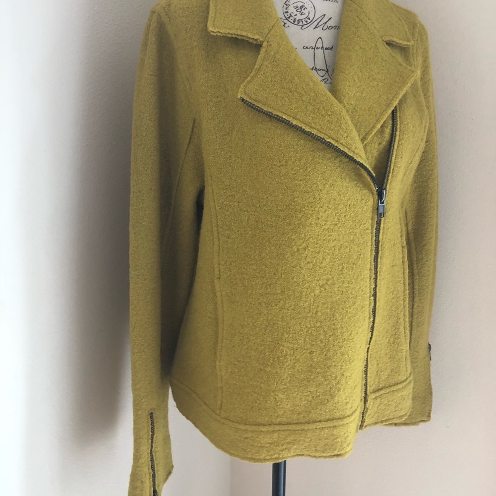 Tahari wool blend Moto jacket
